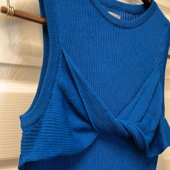 Pilcro Teal Twist Front Tank Top - Picture 3 of 5